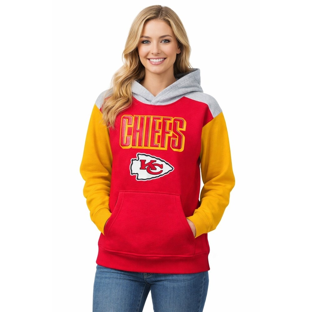 NFL Team Kansas City Chiefs Throwback Hoodie Women's Sz XS Youth Sz M NWT B7